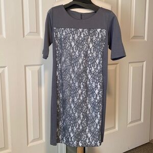 Gray Lace Girls Dress Size Girls Large in Like New Condition- Worn Once